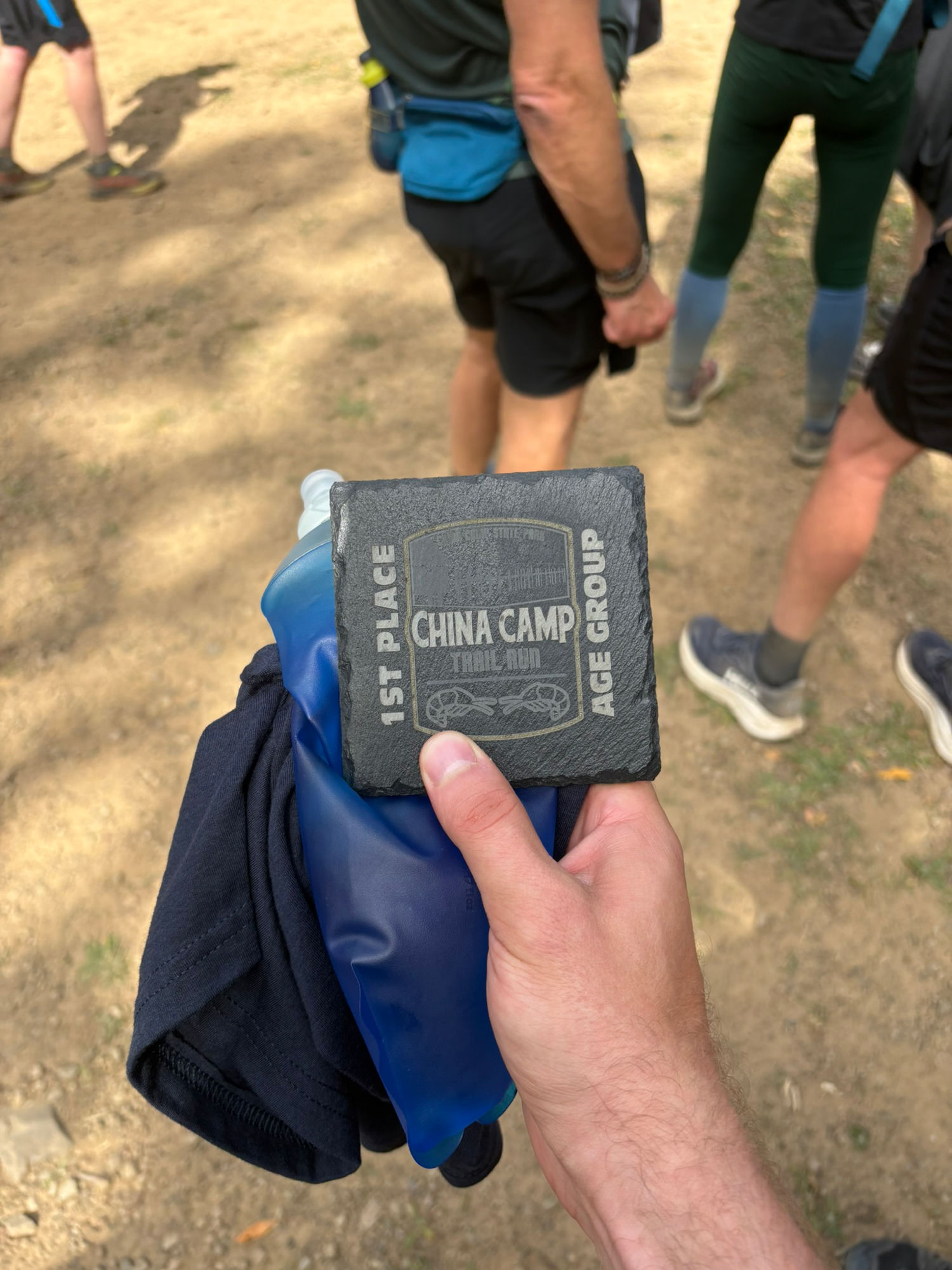 Finished first in my age group! It helped that I didn't get grouped with the faster 20 or 40 year olds.